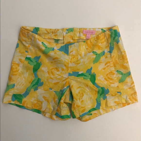 Lilly Pulitzer Pants - Lilly Pulitzer Deenie Shorts Sunglow Yellow Size 0